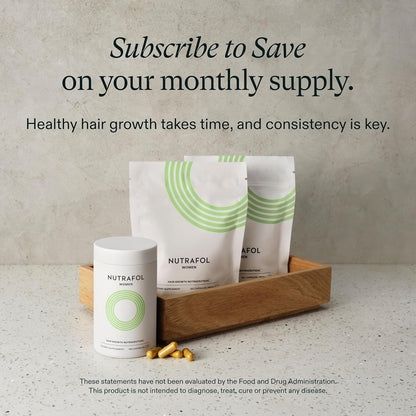 Nutrafol Women's Hair Growth Supplements, Clinically Proven for Visibly Thicker and Stronger Hair, Dermatologist Recommended - 1 Month Supply