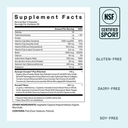 Nutrafol Women's Balance Hair Growth Supplements, Ages 45 and Up, Clinically Proven for Visibly Thicker Hair and Scalp Coverage, Dermatologist Recommended - 1 Month Supply